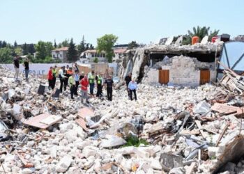 752 yıllık tarihi enkazda lazerle nokta ölçümü