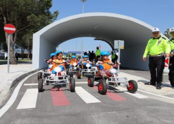 Çocuk Trafik Eğitim Parkı’nda Öğrencilere Eğitim Veriliyor