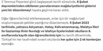 Deprem Mağduru Öğrencilere Müjdeli Haber: 8. Sınıf Öğrencilerine Ek Kontenjan Açılacak! 