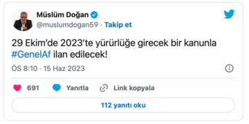 Eski Bakan 29 Ekim’de Genel Af İlan Edileceğini İddia Etti