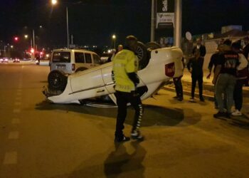 İnegöl’de Devrilen Kazasında 1 Kişi Yaralandı