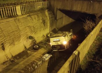 Otomobil Su Kanalına Düştü: Sürücü Yaralandı