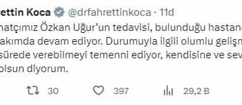 Sağlık Bakanı Özkan Uğur’un Sağlık Durumu ile İlgili Açıklama Yaptı