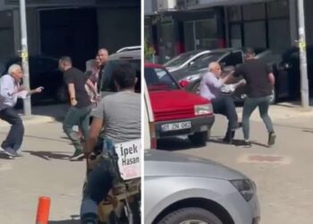 Sevgilisine Çarpan Yaşlı Adamı Bıçakladı