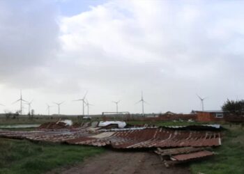 Şiddetli Fırtına Ezine’de Ağılın Çatısına Zarar Verdi