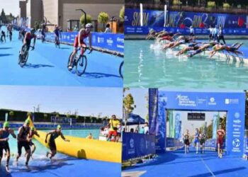 Triatlon şampiyonası nefes kesiyor