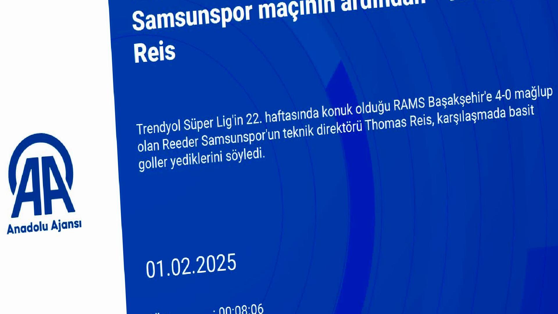 RAMS Başakşehir – Reeder Samsunspor maçının ardından haberi