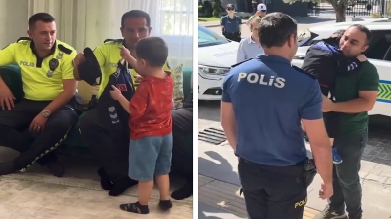 Muğla’da 4 Yaşındaki DMD Hastası Çocuğun Polis Hayali Gerçek Oldu